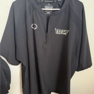 Evoshield Outlaws Black Half-Zip Performance Polo